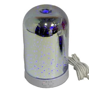 Pink Zebra Mini Ultrasonic Diffuser - Star Burst Design - Silver/White